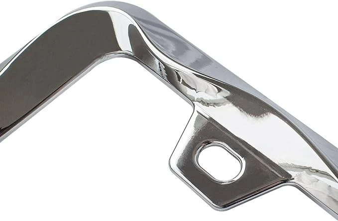 3D Curly Wave Pattern Chrome License Plate Frame From Pure Zinc Alloy Metal