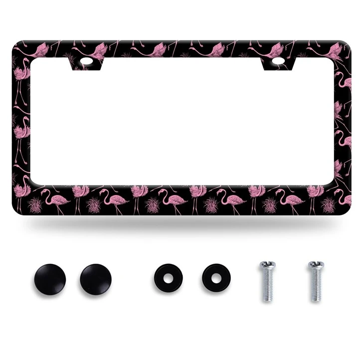 Retro Rainbow License Plate Frame